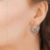 Pendientes tradicionales de plata aros da Fonsagrada