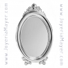 Silver vanity mirror