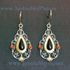 Pendientes de plata, oro y azabache