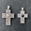 Silver cross and jet