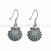 Pendientes de plata concha de Compostela