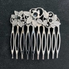 Silver and jet hair comb