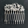 Silver and jet hair comb