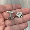 Silver cufflinks shell Compostela