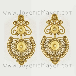 Traditional Galician silver earrings