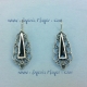 Silver and jet earrings