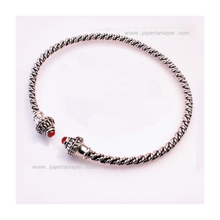 Celtic silver and coral necklace