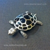 Silver and jet turtle