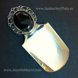 Calzador de plata y azabache