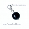 Charm bola de azabache y plata