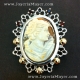Silver and gold cameo brooch