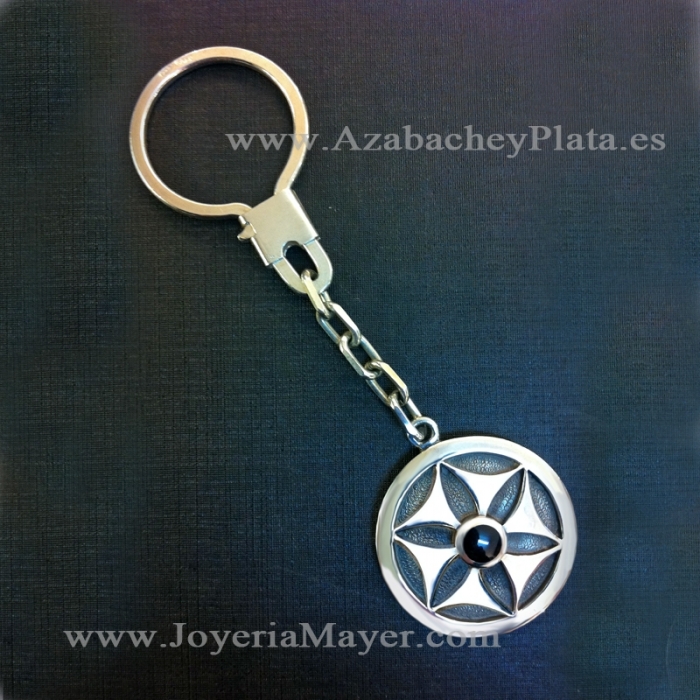 Llavero de plata y azabache celta
