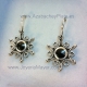 Pendientes de plata y azabache