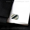 Gemelos de plata y azabache