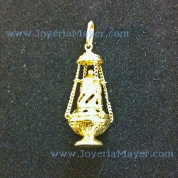 Santiago incense holder gold pendant