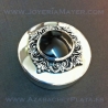 Silver and jet pill box