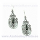 Silver and jet earrings