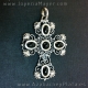 Silver and jet cross