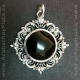 Colgante de plata y azabache