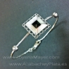 Bracelet silver and jet