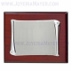 Silver and wood tribute plaque