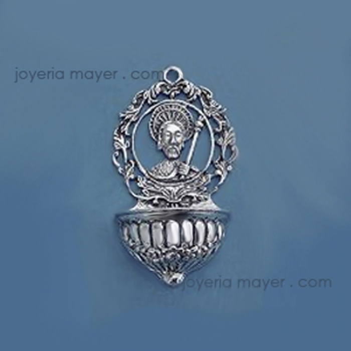 Saint James silver holy water font