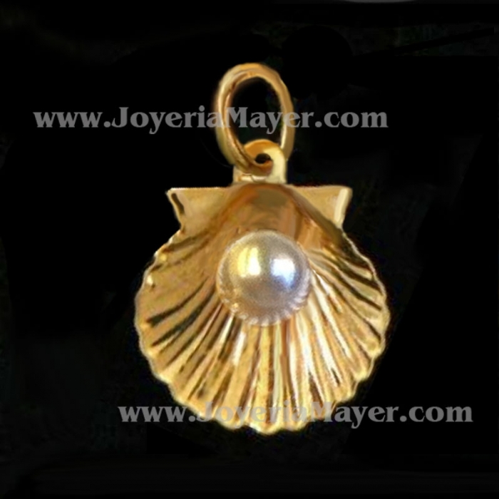 Compostela shell gold pendant