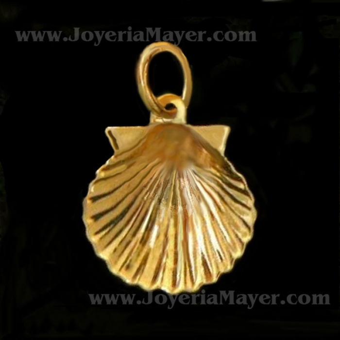 Compostela shell gold pendant