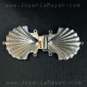 Broche de capa de plata Concha de Compostela