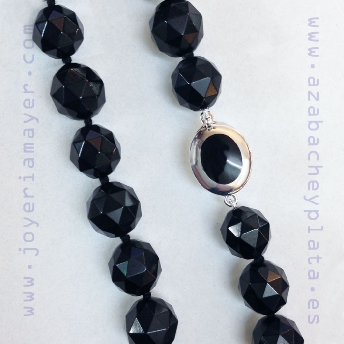 Collar azabache y plata