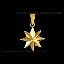 Colgante estrella de Compostela de oro