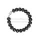 Pulsera de bolas de azabache y plata