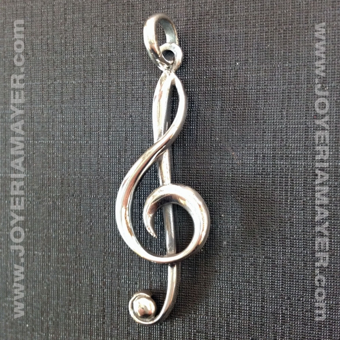 Colgante de plata clave de sol 