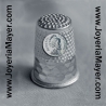 Silver sewing thimble