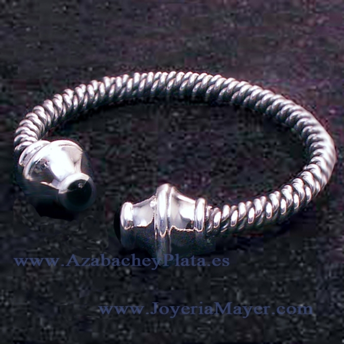 Celtic silver and jet Bracelet