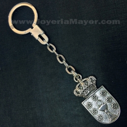 Keychain sterling silver shell compostela
