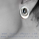 Silver and jet earrings