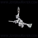 Colgante de plata bruja