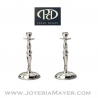 Silver candle holders (pair)