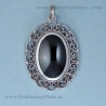 Colgante de plata y azabache 