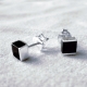 Pendientes de plata y azabache