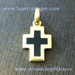 Cross of gold and jet